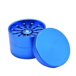 Moulin à herbes et tabac 4 pièces en aluminium aéronautique de haute qualité, type Toothless, à lame rotative, argent bleu <span class=keywords><strong>Blaco</strong></span>, modèle 2026 - Product Image 2