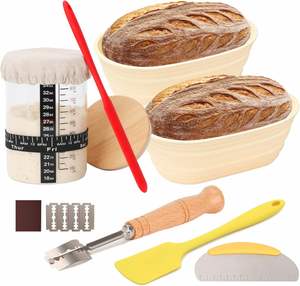 Yongli J-21 Sourdough Starter Kit <b>Silicone</b> Bread Proofing Basket Sourdough Starter Jar Bread Basket Making Supplies <b>Tool</b> - Product Image 1