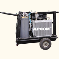 Kompresor Udara Sekrup Portabel Berpelumas Bensin APCOM dengan Pompa Mesin 18HP 40CFM 1m/menit 8 Bar Tekanan Tinggi Berpendingin Udara