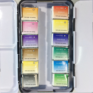 Vente chaude 12 couleurs <span class=keywords><strong>artiste</strong></span> <span class=keywords><strong>dessin</strong></span> ensembles <span class=keywords><strong>de</strong></span> peinture aquarelle professionnelle - Product Image 3