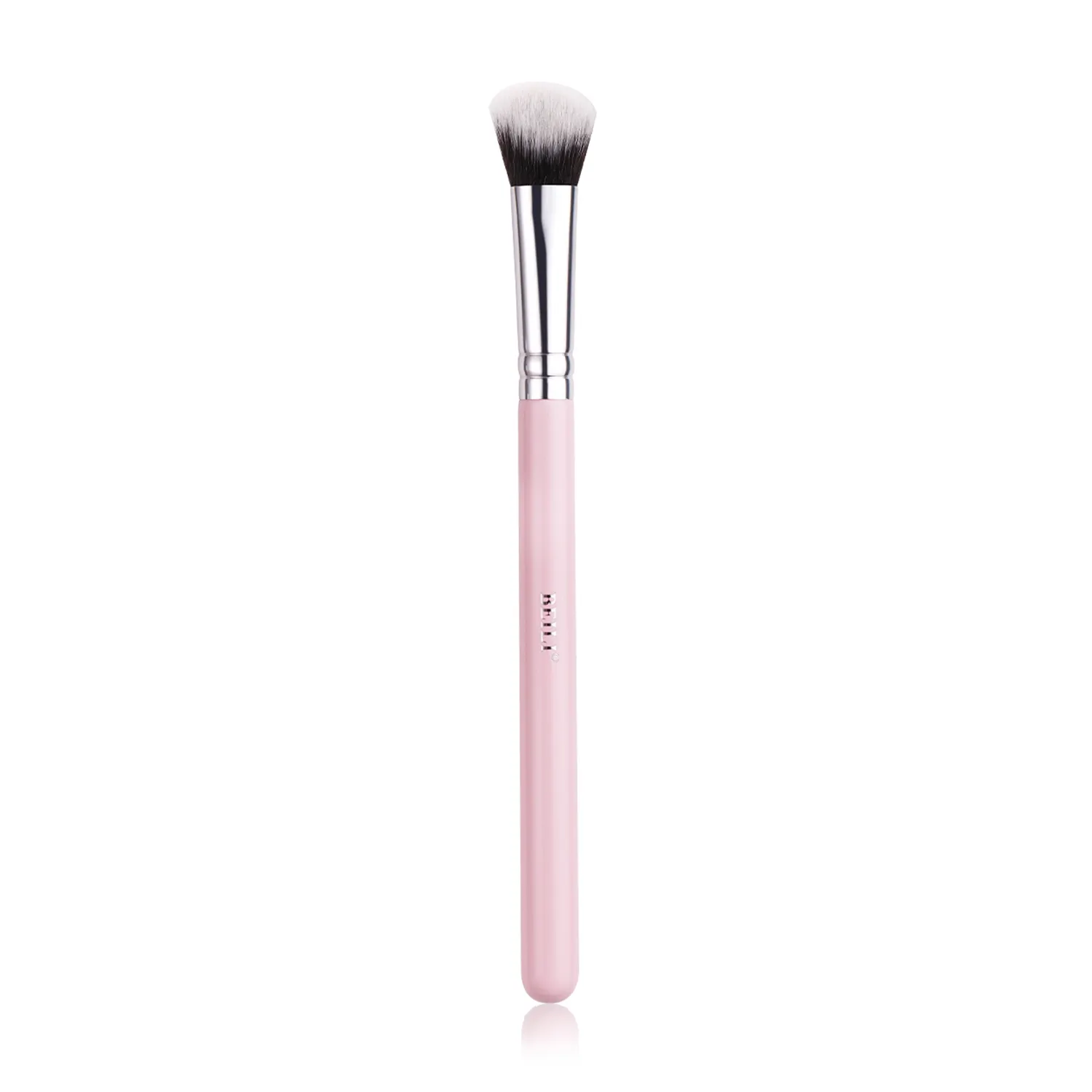 BEILI unique premium pink makeup brushes with label small angled blending contour foundation brush for concealer