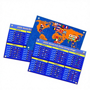 Yichuke 2026 - Juego de 2 Pósters 2 en 1 para Horarios de Fútbol, Colección de 48 Equipos, Tamaño A2 Funcional para <span class=keywords><strong>Partidos</strong></span> - Product Image 2