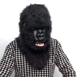 Máscara de gorila <span class=keywords><strong>PS</strong></span> hecha a mano con mandíbula móvil máscara de Animal de cabeza completa de piel sintética realista para Halloween Cosplay bromas videos virales - Product Image 4