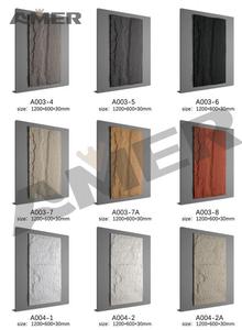 Rongke OEM fábrica al por mayor personalizado PU decorativo Faux roca piedra fibra cemento paneles de pared de hormigón bloque - Product Image 5