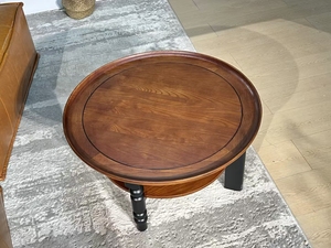 Wholesale Modern Retro Luxury Solid Wood Coffee <b>Table</b> Brown Simple Classic Design Living Room Furniture <b>Round</b> <b>Small</b> - Product Image 2