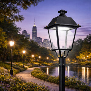 Lumière de jardin LED Soluz AGL09 résistante à l'humidité IP65 IK08, diffuseur en verre aluminium, angle de faisceau 30-120°, garantie 5 ans, détection de mouvement - Product Image 1