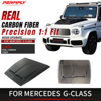 Capot ventilé transparent en fibre de carbone style B800 Perfiply pour Mercedes-Benz Classe G W464 W463A, kit carrosserie
