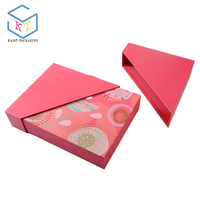 Boîte d'emballage de gâteau de lune rose unique et personnalisée, boîtes cadeaux vides, diviseur en papier pour aliments, bonbons, Dates et chocolat, emballage