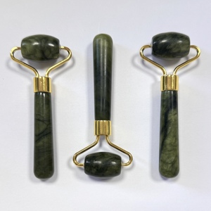 Rodillo facial mini de jade Xiuyan verde de alta calidad, reductor de arrugas, juego de rodillo de jade y guasha - Product Image 4