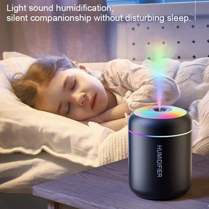 <span class=keywords><strong>Mini</strong></span> humidificateur d'air USB, diffuseur d'arômes, purificateur d'huiles essentielles, pulvérisateur de brume froide, humidificateur de bureau LED pour la maison et la chambre - Product Image 2