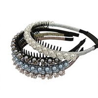 Serre-tête de luxe coréen en cristal moelleux, accessoire de mode pour le visage, cerceau à cheveux pour femme, vente en gros personnalisée