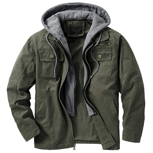 Chaqueta Bomber para Hombre, Estilo Industrial Resistente, <span class=keywords><strong>Tres</strong></span> Dimensiones, Estilo Urbano, Algodón y Poliéster - Product Image 5