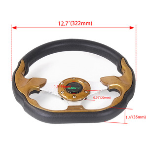 Volante de carreras RAS TP de 13 pulgadas de fibra de carbono con 3 radios para juegos de coches y karts - Product Image 4