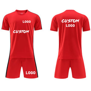 100% 涤纶足球运动衫套装成人空白设计足球制服升华印花足球服 - Product Image 3