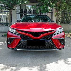 Toyota Camry 8th Gen 2018-2020 Sport Front Wind Vane Decals Piano Black Carbon Fiber Texture Adhesive Car Exterior Modification - Product Image 2