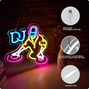 <b>Dj</b> Letreros Neon LED dimmable USB powered ambient <b>light</b> store window decoration <b>light</b> street indicator <b>light</b> landscape <b>light</b> 5V - Product Image 1