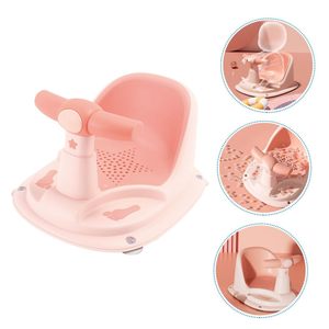 Chaise de bain et de douche pour bébé en plastique, robuste et durable, avec ventouses de dossier, rose et bleue, écologique, avec garantie commerciale - Product Image 3