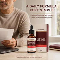 Extrait liquide de levure de riz rouge avec coenzyme Q10, berbérine, feuille d'artichaut et bulbe d'ail