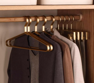High Quality Customized Gold Silver Aluminum Metal Clothes Hangers for Household <b>Wardrobe</b> - Product Image 5