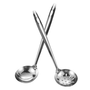 Cuchara coladora de acero inoxidable con mango largo para sopa y olla caliente, para cocina doméstica y uso público, colgante - Product Image 2