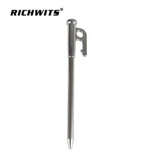 Estaca para Tienda de Campaña de Acero Inoxidable RICHWITS ZB7801, Estaca para Lona Antideslizante para Exteriores, para Uso en Todas las Estaciones - Product Image 2