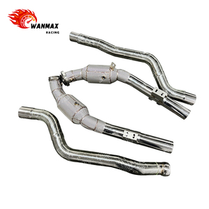 304 thép không gỉ hiệu suất dòng chảy cao đua downpipe cho Mercedes-Benz W212 E63 AMG cls63 AMG M157 5.5L V8 động cơ - Product Image 2