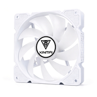 Ventilateur de boîtier PC XINMAI 4 broches PWM 120 mm, ventilateurs de refroidissement silencieux 12 cm, refroidisseur d'ordinateur silencieux 12 V CC avec réglage de vitesse, en plastique