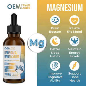 Gouttes de magnésium liposomal de haute résistance de marque privée Gouttes de gluconate de <span class=keywords><strong>bisglycinate</strong></span> de magnésium Supplément de gouttes liquides pour la relaxation - Product Image 3