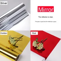 Lentille en PET de style moderne miroir de scène pour tapis de mariage autocollant adhésif pour mur et sol décalcomanie de couleur argent or blanc souple