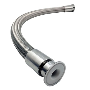 الغذاء الصف الفولاذ المقاوم للصدأ SS304 مضفر خرطوم معدني/ثلاثي المشبك موصل خرطوم/خرطوم مرن جمعيات - Product Image 1