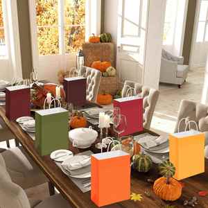 Bolsas de Regalo de Papel Kraft Reciclable Clásicas OEM con Asas Planas y Retorcidas, Impresión de Logotipo Personalizado para Empaquetado Comercial y de Compras - Product Image 4
