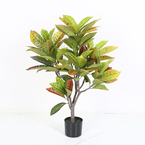 Ficus-planta en maceta, variegatum, árbol de croton, plantas ornamentales artificiales - Product Image 3