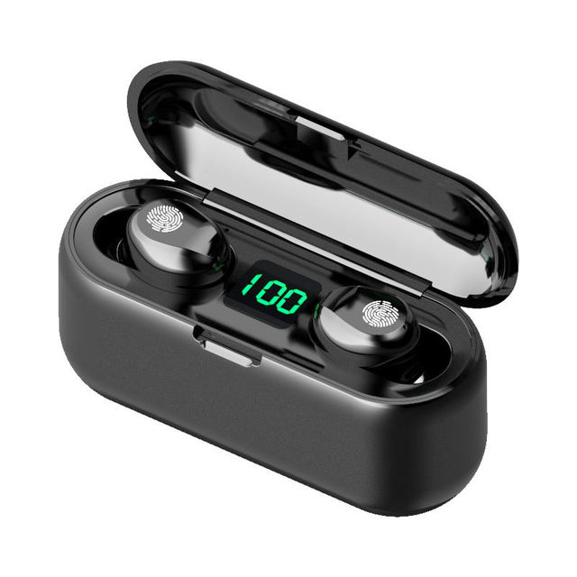 Cheap F9 TWS IPX7 for 5.1 Earbuds Automatic Connection Touch Controls Noise Cancelling 50mAh 2000mAh Battery Compatible