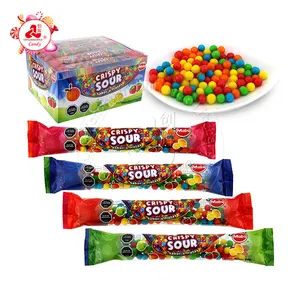 Colorful Fruity Flavor Sour Crispy Candy Puffed Soft Candy