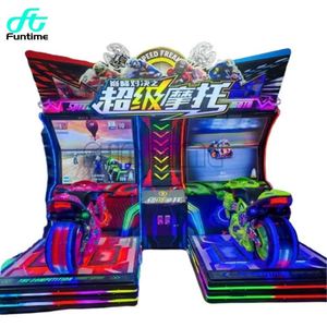 Simulateur de course de moto vidéo 3D Super Bike 4 LCD de 5 pouces, machine de jeu d'arcade, version anglaise, certifié CE, en acier inoxydable - Product Image 2