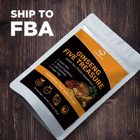 Tisane aux cinq trésors Chinaherbs Ginseng & Maca, 20 sachets de thé et service de conception, vente en gros, chaîne d'approvisionnement de tisanes en vrac