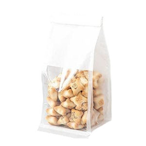 Bolsa <span class=keywords><strong>de</strong></span> ventana <span class=keywords><strong>de</strong></span> papel Kraft personalizada para productos <span class=keywords><strong>de</strong></span> panadería pan tostado pan marrón embalaje logotipo incluido para alimentos azúcar - Product Image 1