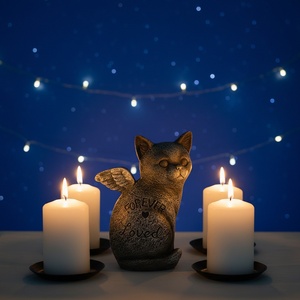 Ornement commémoratif <span class=keywords><strong>pour</strong></span> animaux de compagnie avec ailes d'ange <span class=keywords><strong>pour</strong></span> la maison, le jardin et l'<span class=keywords><strong>extérieur</strong></span>, pierre tombale artisanale <span class=keywords><strong>en</strong></span> <span class=keywords><strong>résine</strong></span> <span class=keywords><strong>pour</strong></span> <span class=keywords><strong>chat</strong></span> et chien - Product Image 3