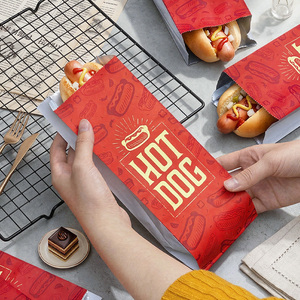 ถุงกระดาษคราฟท์บุฟอยล์อะลูมิเนียมกันไขมัน รีไซเคิลได้ เป็นมิตรกับสิ่งแวดล้อม สำหรับบรรจุภัณฑ์ไส้กรอก บาร์บีคิว เบอร์เกอร์ <span class=keywords><strong>ไก่</strong></span> - Product Image 5