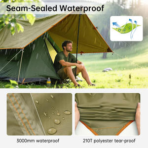 Tarp de camping portable multifonctionnel imperméable et ultraléger pour toutes les saisons, ouverture rapide, auvent de voyage en plein air, tarp de randonnée - Product Image 2