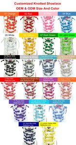 Lacets ronds colorés à la mode, sans nœuds, en polyester élastique, pour chaussures de sport de plein air, vente chaude - Product Image 6