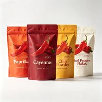 Sachet Doypack Personnalisé avec Logo, Qualité Alimentaire, Refermable à Fermeture Éclair, en Plastique, pour Emballage d'Épices, Snacks et Fruits Secs