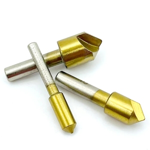 Sistema británico 3/8 ''1/2'' 3/4 ''Flauta simple recubierta de Titanio Cortador de biselado de 90 grados <span class=keywords><strong>Prensa</strong></span> de taladro de chaflán - Product Image 3