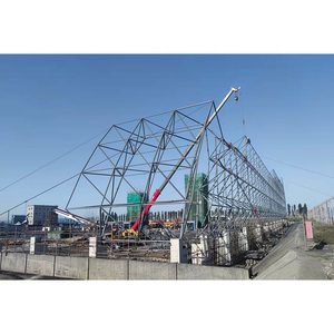 Structure préfabriquée en acier à ossature spatiale, toit en arche courbe, construction en voûte tonnelle, stockage de charbon - Product Image 3