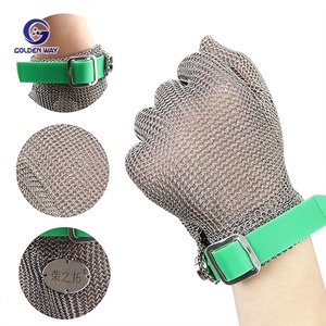 Gants de boucher anti-coupure en <span class=keywords><strong>maille</strong></span> à maillons en acier inoxydable 316L de qualité alimentaire, robustes, pour la transformation alimentaire - Product Image 3