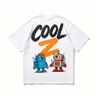 T-shirts personnalisés Streetwear à imprimé numérique 220 grammes pour hommes, à manches courtes, coupe droite, ourlet déchiré, motif graphique