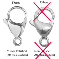 BM Factory - Vente en gros de fermoirs mousquetons en acier inoxydable 304 de qualité supérieure pour la fabrication de bijoux (colliers, bracelets)