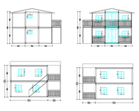 Maison de conteneurs extensible de luxe à deux étages, 4 chambres, 2 salles de bain, villa modulaire préfabriquée, maison familiale portable