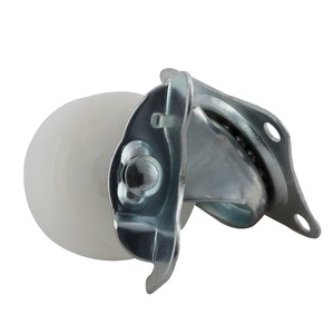 Industrial Design 50mm White PP Flat Casters Eco Friendly Silent Adjustable Roller Bearing 40kg Capacity Furniture <b>Wheels</b> - Product Image 4