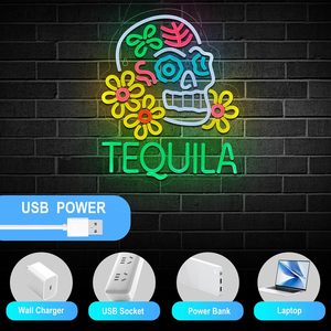Tequila Letreros Neon LED indoor hanging ambient light shop <b>sign</b> wall decoration light entrance indicator light luminous <b>sign</b> - Product Image 3